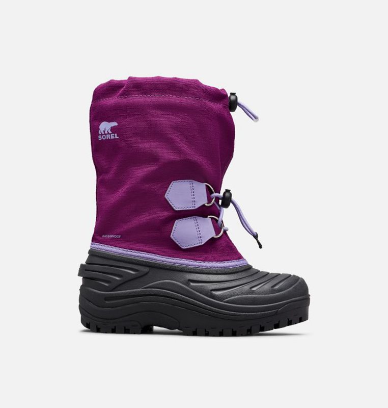 Sorel Childrens Super Trooper™ - Kids Snow Boots Purple/Black - 952160ENC